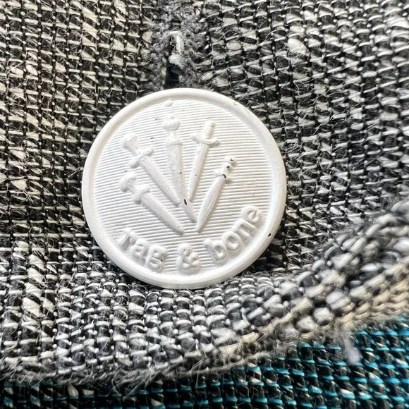 Rag & Bone Patchwork Blazer Womens 8 Multicolor Tweed Lined Tailored Notch Lapel - Picture 5 of 10